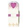 Lady Jayne Nurse Icon DieCut Notepad With Pen 4 x 8 Heart Lines