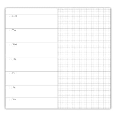 newestor Travelers Notebook Inserts Weekly Refills for Standard Size Travelers Notebook Set of 3 Total 192 Pages 825 x 425 Inches