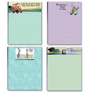 Stonehouse Collection Funny Golf Notepads 4 Assorted Golfing Note Pads Small Gift Idea USA Made Golf Set 1