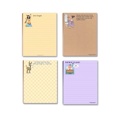 Stonehouse Collection Funny Office Nopteads Assorted Packs 4 Novelty Notepads Funny Office Supplies To Do List 1