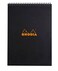 Rhodia Wirebound Notepad A4 Lined Black