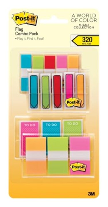 3M Postit Flags Combo Pack 47 Wide and 94