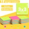 TKTB 18 Pads Pop Up Sticky Notes 3x3 Refills Alternating Color Strong Adhesive Memo Pad Bulk Suitable for Home Office School Clean Removal