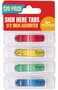 1InTheOffice Sign Here Tabs 12 Assorted Color Sign Here StickersFlags 120Pack