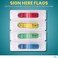 1InTheOffice Sign Here Tabs 12 Assorted Color Sign Here StickersFlags 120Pack