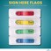 1InTheOffice Sign Here Tabs 12 Assorted Color Sign Here StickersFlags 120Pack