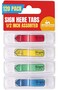 1InTheOffice Sign Here Tabs 12 Assorted Color Sign Here StickersFlags 120Pack