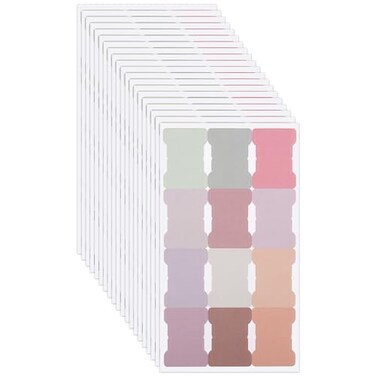 XIHIRCD 20 Sheets240 Pieces Sticky Index Tabs Double Sided Book Page Markers Tabs Blank Monthly Tabs Writable Sticky Notes Flags Self Adhesive Planner Stickers for Labeling Bohemia