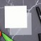 PARTSPOWER 400 Sheets Transparent Sticky Notes 3x3 inch Clear See Through Sticky Notes for Reading Writing Notes Book Markers Study Office School Supplies 50 SheetsPad 8 Pads