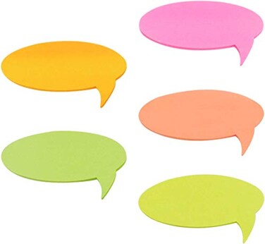 4A Shapes Sticky NotesBubble Shape3 38 x 1 78 InchesNeon AssortedSelfStick Notes200 SheetsPad1 PadPack 5059