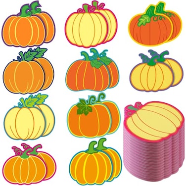 Funrous 800 Sheets Thanksgiving Sticky Notes Cute Pumpkin Notes Self Adhesive Notepads Memo Pads Fall Page Markers for Kids Thanksgiving Party Preschool Kindergarten Office Supplies Pumpkin