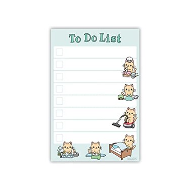 DAILY RITMO Cute Kawaii Cat Sticky to Do List Cat Humor Notebook Notepad Note Card for Cat Lover Gift 50 Pages 4x6