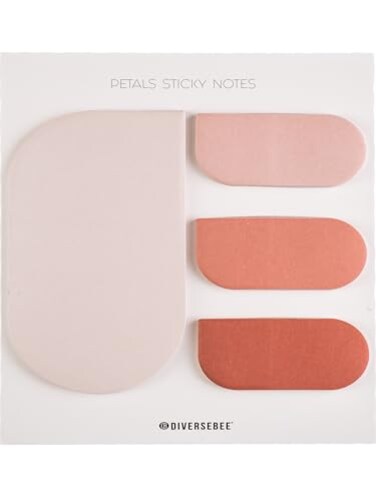 DIVERSEBEE DiverseBee Pastel Sticky Notes Set Cute Sticky Notes Aesthetic SelfStick Note Pads Sticky Tabs Page Flags Planner Accessories Journaling Office School Bible Study Supplies Petals