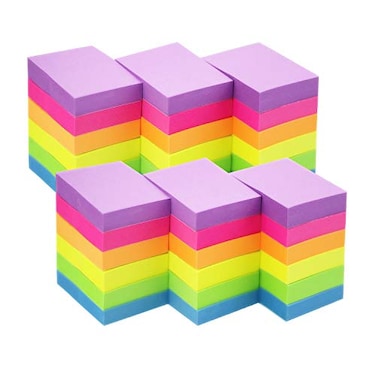 EARLY BUY Early Buy Sticky Notes 15 x 2 Inch 36 Pads Bulk 100 Sheets per Pad 6 Assorted Bright Colors Neon Tones