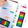 Golcellia Fluorescent Translucent Sticky Note Flags 2400 Pcs Total Pack of 10 Color Tabs Arrow Sticky Notes Page Flag Markers Arrow Index Tabs
