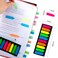 Golcellia Fluorescent Translucent Sticky Note Flags 2400 Pcs Total Pack of 10 Color Tabs Arrow Sticky Notes Page Flag Markers Arrow Index Tabs