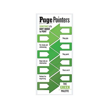 IF Green Bookmark Pack of 8 Plastic ArrowShaped 48 x 31 mm