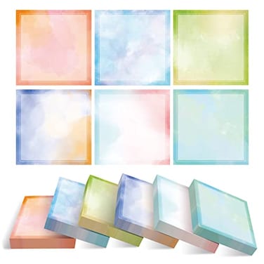 Kisdo Sticky Notes 3x3 inches 600 Sheets Pastel SelfStick Pads Bulk Memo Pads Easy to Post for Home School Office Supplies Gouache