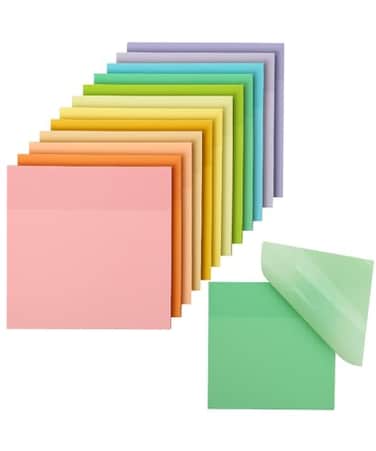 Mr. Pen Mr Pen Transparent Sticky Notes 3 x 3 12 Pads 600 Sheets See Through SelfAdhesive Notes for Bible Journaling and Studying WaterResistant Easy to Peel Clean Removal