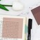 PARTSPOWER 100 Sheets Transparent Sticky Notes 3X3 Inch Pastel Translucent Annotating Sticky Notes for Books Bible Study Reading Office School Supplies Plum