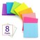 Eastern Wolf Pop Up Sticky Notes 3x3 inch 8 Bright Multi ColorsAccordion SelfStick Notes Purple Sticky Notes 8 Pads 80 SheetPad