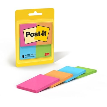 Post-it Postit Mini Notes 1 38 in x 1 78 in 4 Sticky Notes Pads 50 Sheets per Pad Poptimistic Collection School Supplies and Oce Products The Original Postit Note
