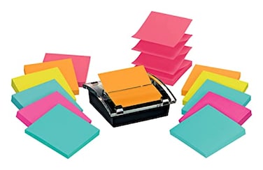 Post-it Postit Sheet Super Sticky Note and Dispenser Value Pack 3 in x 3 in 12 Pads Assorted Colors DS330SSVA