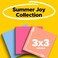 Post-it Postit Super Sticky Notes 3 Sticky Note Pads 3 x 3 in School Supplies Office Products 2X the Sticking Power Summer Joy Collection