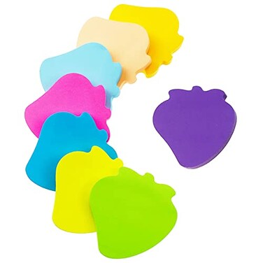 dogmoon Sticky Notes 560 Sheets 3 3 Inches Strawberry Shape Self Sticky Notes Pad Colour Sticky Notes Bright Colors SelfStick Pads for Home Office Notebook 8 Color