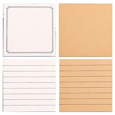 Xeahung 4 Pack Post Sticky Notes with Lines 3x3 Sticky Note Pads Memo for Journaling Reading Planner Calendar Books Teachers Women Mirror Fridge Home School Office Use