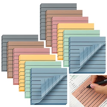Yinder 24 Pack 720 Sheets Transparent Sticky Notes Translucent Clear Lined Self Sticky Notes for Bible Tabs Book Tabs Office School Supplies3 x 3 InchPastel Colors