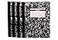 Mintra Office Composition Books Sturdy Flexible Cover 4 Pack Black Marble Comp Wide Ruled