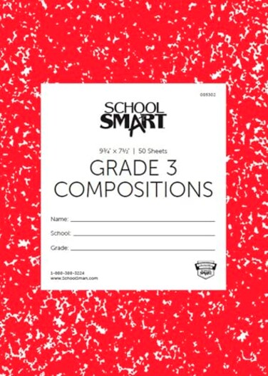 School Smart SkipALine Composition Books Grade 3 50 sheets Red