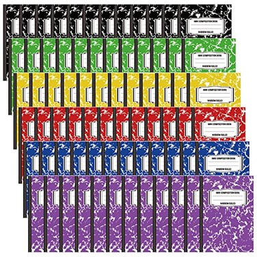 Kajaia 72 Pack Mini Composition Notebook Bulk 40 Pages 34 x 47 Inch Composition Books Pocket Sized Small Notebooks Cute Marble Note Pad Journal Lined Paper for College School Office Classroom Prize