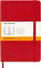 Moleskine Classic Notebook Hard Cover Medium 45 x 7 RuledLined Scarlet Red 208 Pages