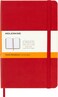 Moleskine Classic Notebook Hard Cover Medium 45 x 7 RuledLined Scarlet Red 208 Pages