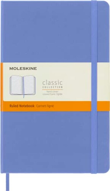 Moleskine Classic Notebook Large Ruled Hydrangea Blue Hard Cover 5 X 825