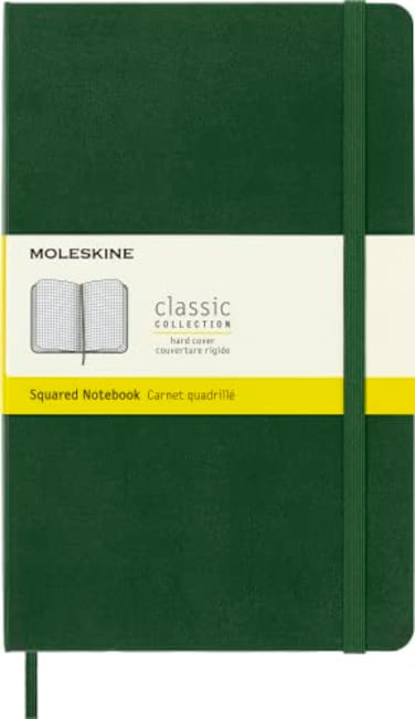 Moleskine Notebook Large Squared Myrtle Green Hard 5 x 825