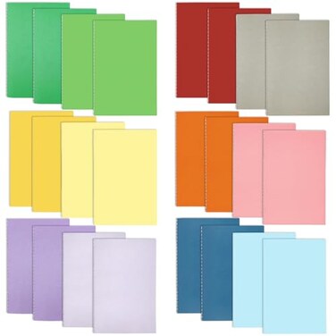 DWIYITTN 24 Pack Small Notebooks 35x5 Inch Pocket Notebook 36 Lined Page