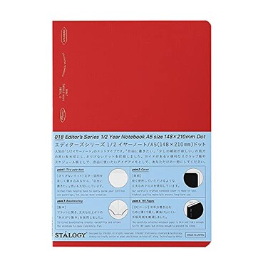 ãƒ‹ãƒˆãƒ ã‚º(Nitoms) Nitoms S4152 STALOGY Notebook 12 Ear A5 Dot Square Red