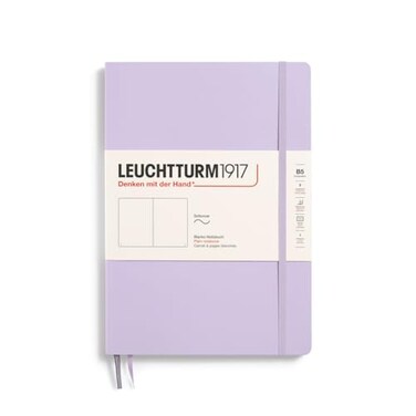 LEUCHTTURM1917 Notebook Softcover Composition B5123 Numbered Pages for Writing and Journaling Plain Lilac