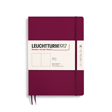 LEUCHTTURM1917 Notebook Softcover Composition B5123 Numbered Pages for Writing and Journaling Plain Port Red