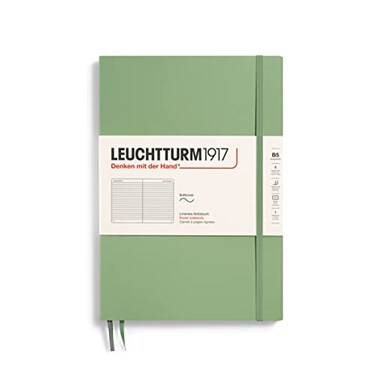 LEUCHTTURM1917 Notebook Softcover Composition B5123 Numbered Pages for Writing and Journaling Ruled Sage