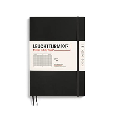 LEUCHTTURM1917 Notebook Softcover Composition B5123 Numbered Pages for Writing and Journaling Squared Black