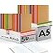 Rosmonde 50 Pack A5 Kraft Journal Extra Pages 120 Pages 60 Sheets Long Lasting Wide Ruled 8 x 57 Kraft Notebook Bulk Journal Notebook A5 Bulk Composition Notebooks Bulk Notebook for School
