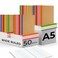 Rosmonde 50 Pack A5 Kraft Journal Extra Pages 120 Pages 60 Sheets Long Lasting Wide Ruled 8 x 57 Kraft Notebook Bulk Journal Notebook A5 Bulk Composition Notebooks Bulk Notebook for School