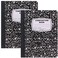 Enday Composition Notebook College Ruled 2 Pack Hard Cover Marble composition notebook 100 Sheets College ruled composition notebooks White Paper Composition books Black and white composition notebook