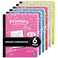 Enday Primary Composition Notebook K2 Primary Ruled Composition Book Primary Composition Notebook for Kids 100 Sheets kindergarten Notebook Pink Purple Green Blue Red Grey 6 Pack