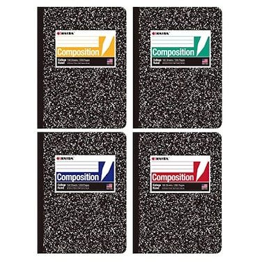 KAISA Composition Notebooks With Lined Paper College Ruled 934 x 712 Comp Books Writing Journals Notebook 4pads C10001C