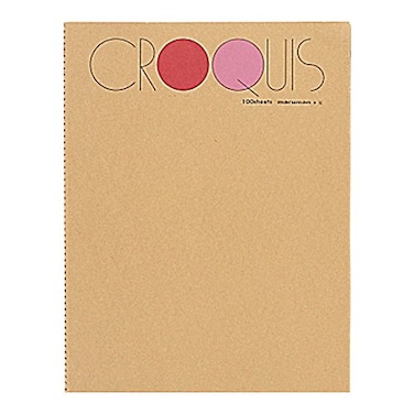 Maruman Croquis Premium Quality Drawing Pad Large 1425 x 1091 AcidFree Drawing Paper Durable TSK Thread Binding Classic Cardboard Cover Portable Artist Sketchbook Red Made in Japan